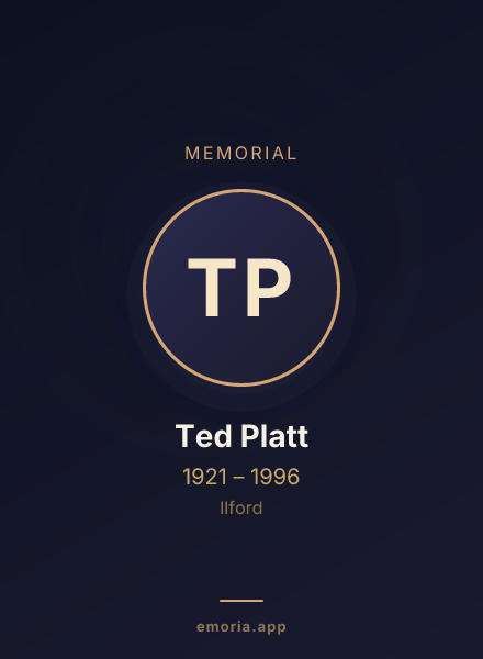 Memorial portrait of Ted Platt
