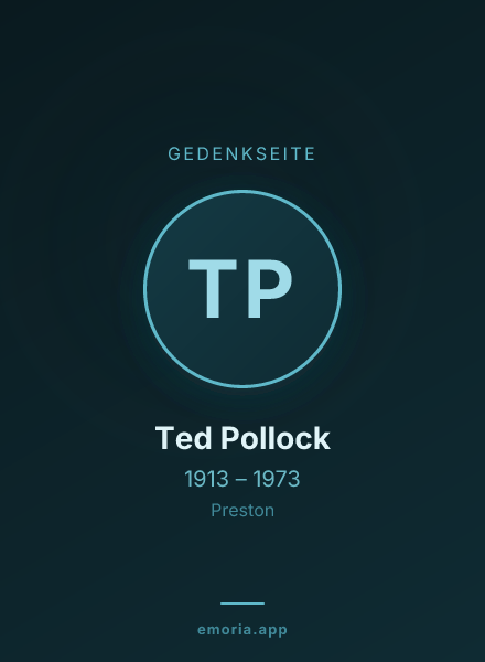 Gedenkportrait von Ted Pollock