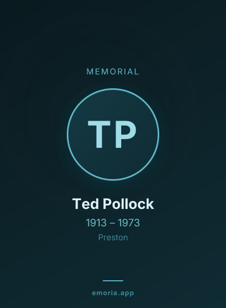 Memorial portrait of Ted Pollock