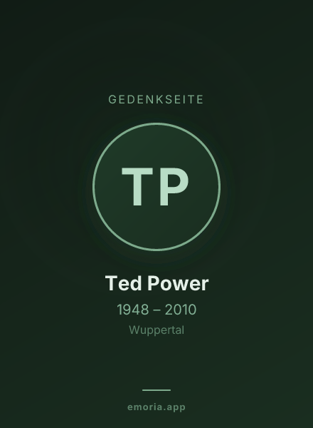 Gedenkportrait von Ted Power