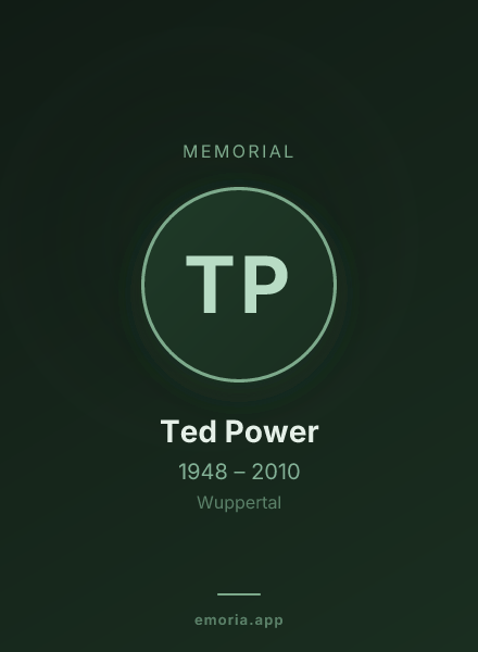 Memorial portrait of Ted Power