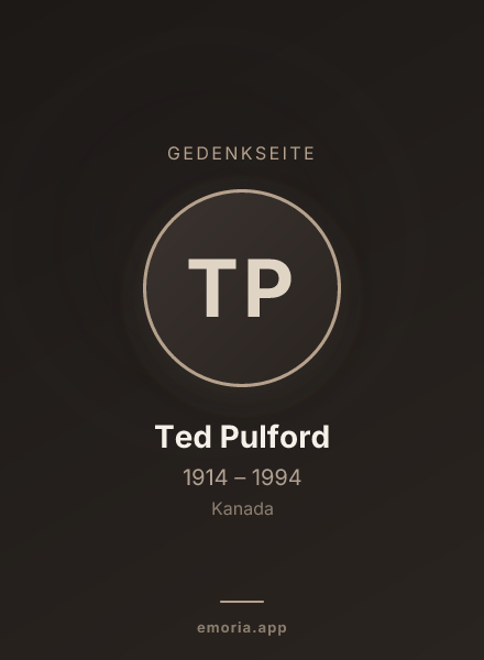 Gedenkportrait von Ted Pulford