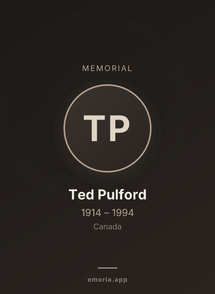 Memorial portrait of Ted Pulford
