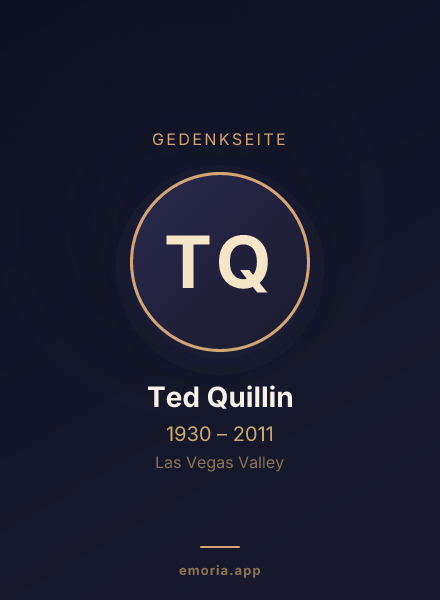 Gedenkportrait von Ted Quillin