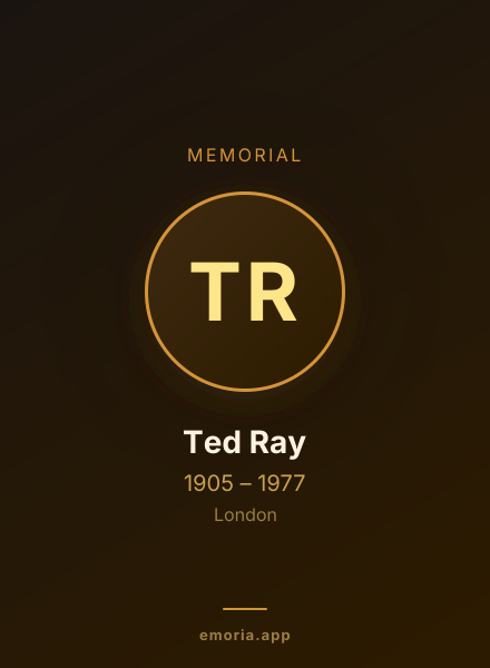 Memorial portrait of Ted Ray