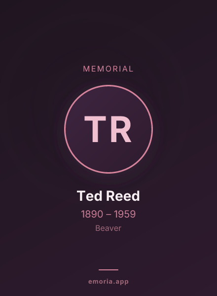 Memorial portrait of Ted Reed