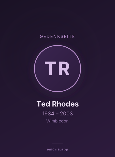 Gedenkportrait von Ted Rhodes