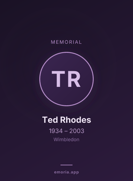 Memorial portrait of Ted Rhodes
