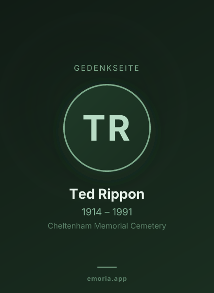 Gedenkportrait von Ted Rippon