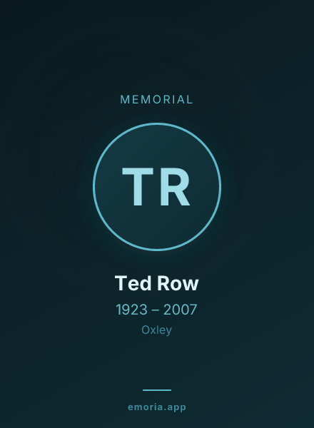 Memorial portrait of Ted Row