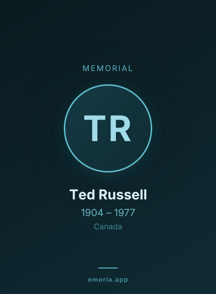 Memorial portrait of Ted Russell