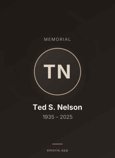 Memorial portrait of Ted S. Nelson