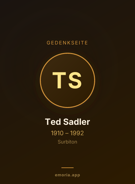 Gedenkportrait von Ted Sadler