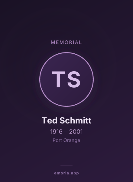 Memorial portrait of Ted Schmitt