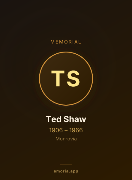 Memorial portrait of Ted Shaw