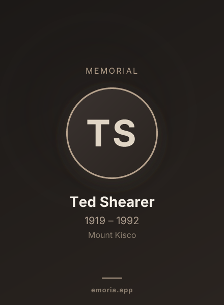 Memorial portrait of Ted Shearer