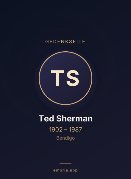 Gedenkportrait von Ted Sherman