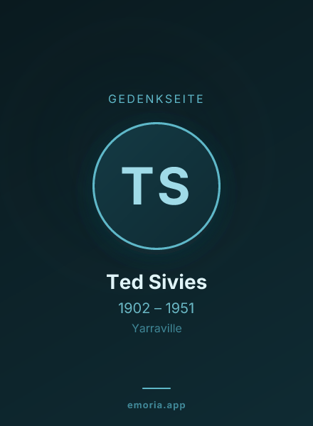 Gedenkportrait von Ted Sivies