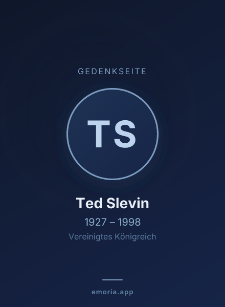 Gedenkportrait von Ted Slevin