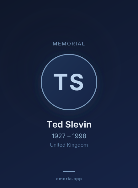 Memorial portrait of Ted Slevin