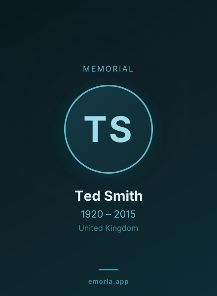 Memorial portrait of Ted Smith