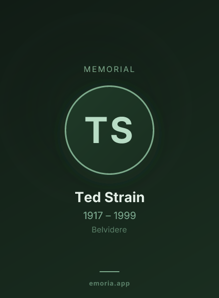 Memorial portrait of Ted Strain
