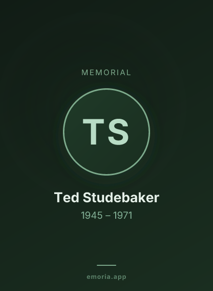 Memorial portrait of Ted Studebaker