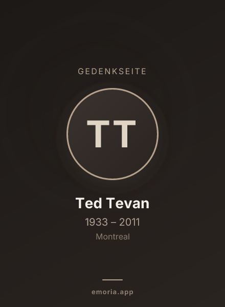 Gedenkportrait von Ted Tevan