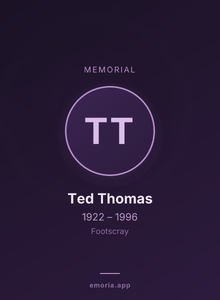 Memorial portrait of Ted Thomas