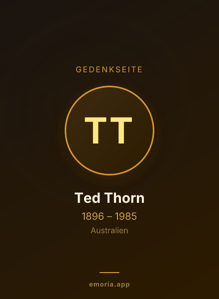 Gedenkportrait von Ted Thorn