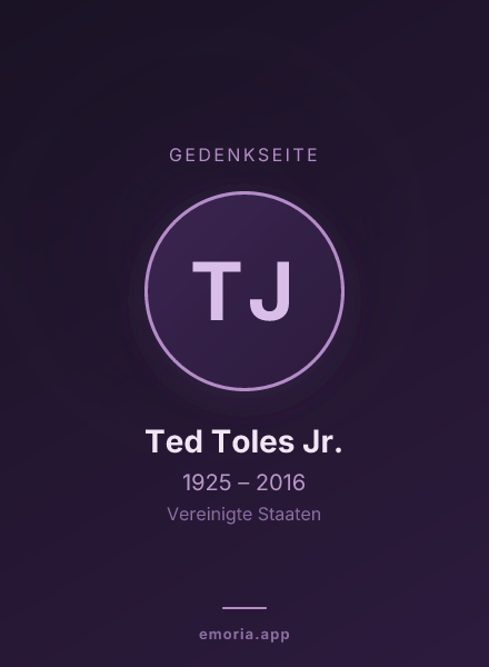 Gedenkportrait von Ted Toles Jr.