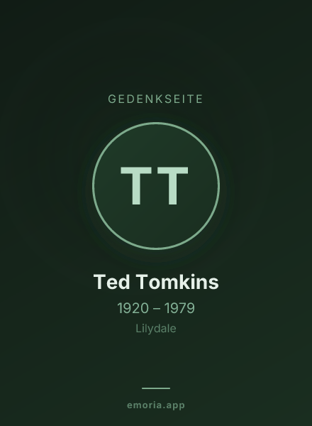 Gedenkportrait von Ted Tomkins