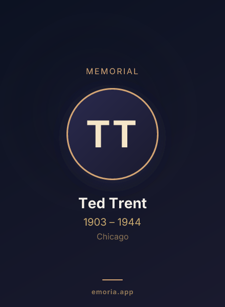 Memorial portrait of Ted Trent