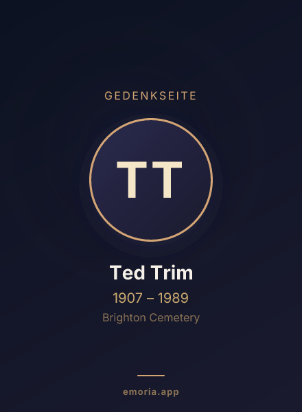 Gedenkportrait von Ted Trim