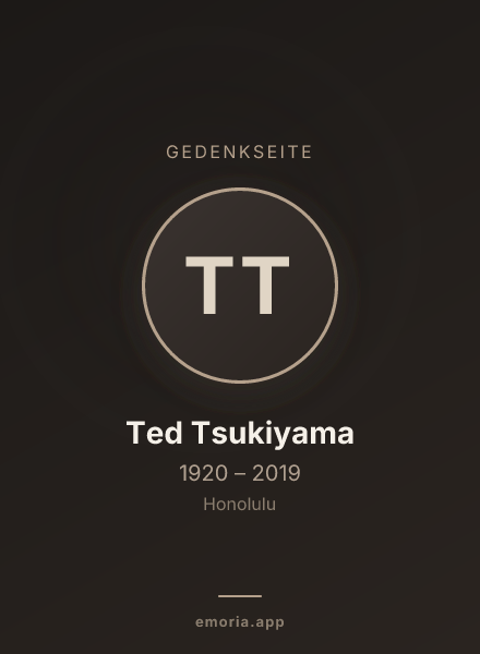 Gedenkportrait von Ted Tsukiyama