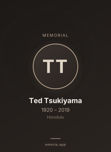 Memorial portrait of Ted Tsukiyama