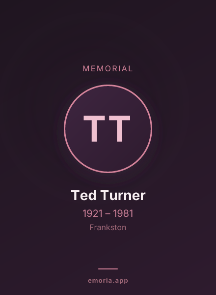 Memorial portrait of Ted Turner
