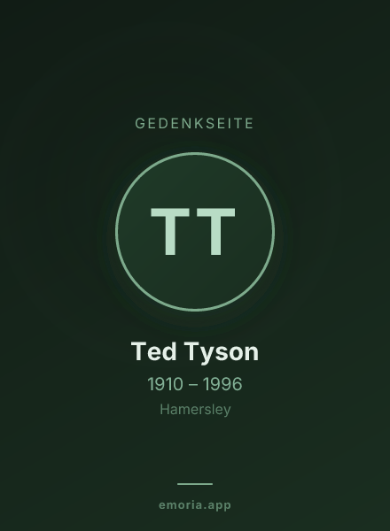 Gedenkportrait von Ted Tyson