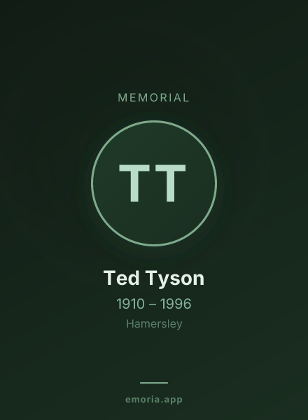 Memorial portrait of Ted Tyson