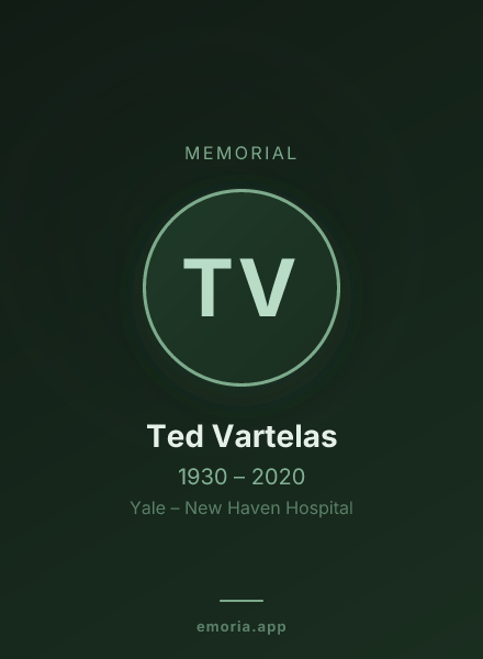 Memorial portrait of Ted Vartelas