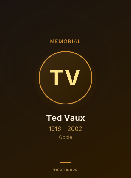 Memorial portrait of Ted Vaux