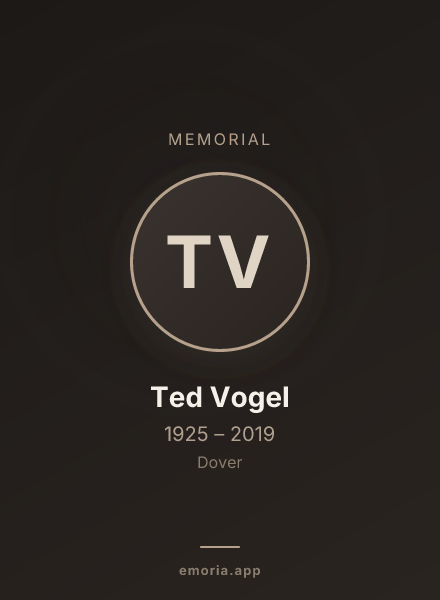 Memorial portrait of Ted Vogel