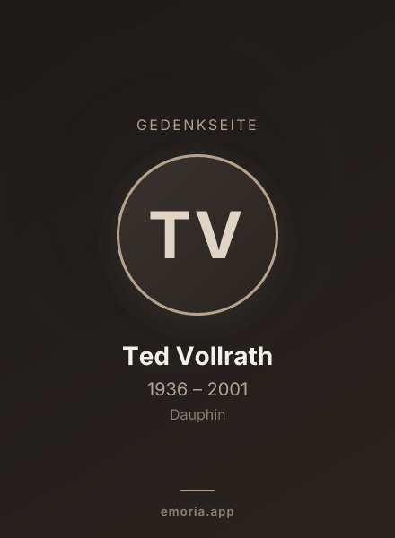 Gedenkportrait von Ted Vollrath