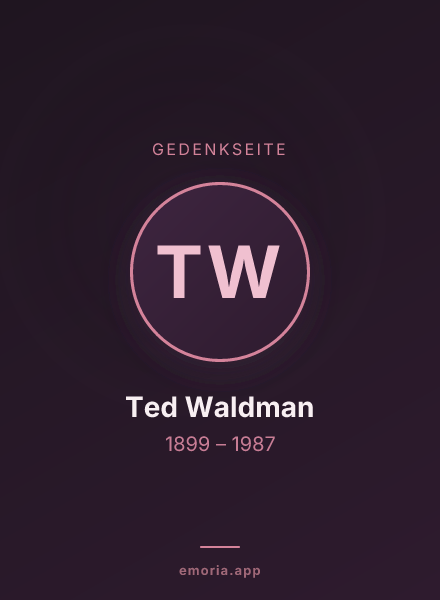 Gedenkportrait von Ted Waldman