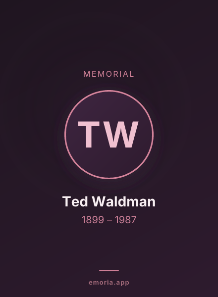 Memorial portrait of Ted Waldman