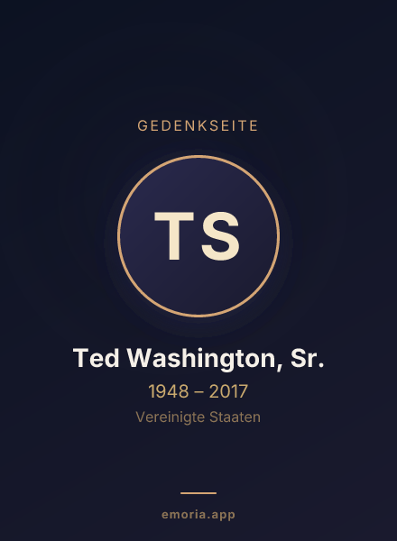 Gedenkportrait von Ted Washington, Sr.