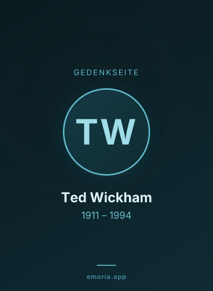 Gedenkportrait von Ted Wickham