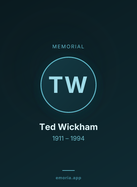 Memorial portrait of Ted Wickham