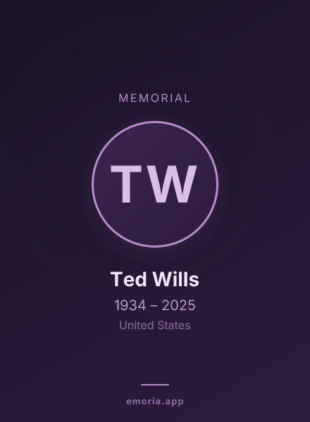 Memorial portrait of Ted Wills