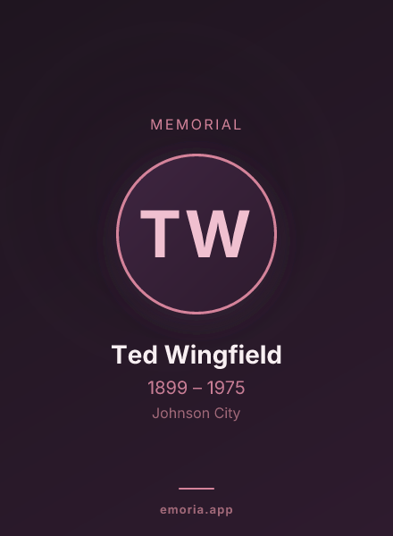 Memorial portrait of Ted Wingfield